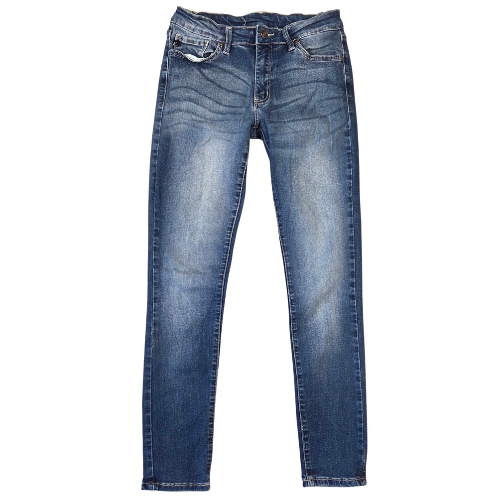 KanCan Jeans Womens Size 28‎ Medium Wash Skinny Boho Preppy Layering Casual
